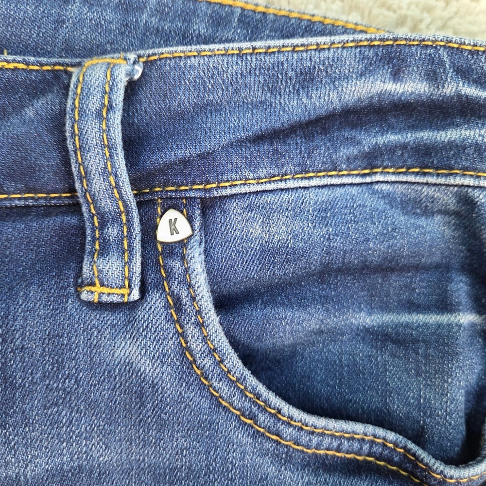 Kut from the Kloth Jeans Catherine Boyfriend Womens Sz 10 Raw Hem Blue - Picture 10 of 13
